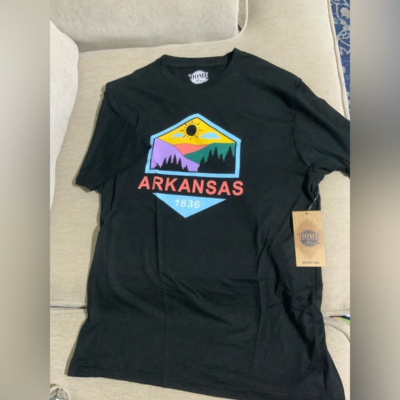 Men’s Home Black Arkansas Graphic Tee - Picture 1 of 2